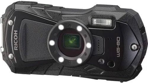 Miniatura 7 de Ricoh WG-80 - Cámara digital resistente e impermeable (negro) a prueba de golpes, diseño compacto a prueba de congelación, luces macro LED de video