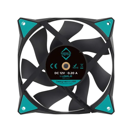 Miniatura 3 de Iceberg Thermal IceGALE 4.724 in PWM Premium Case Fan (negro)