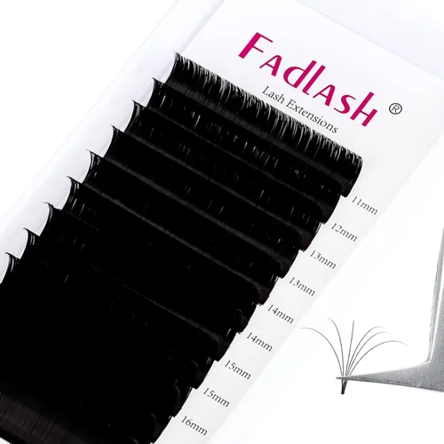 Miniatura 20 de FADLASH Extensiones de pestañas con rizo D, 0.07 mm, bandeja mixta fácil de usar, pestañas de volumen 2D-10D, autoaplicables, 15-20 mm