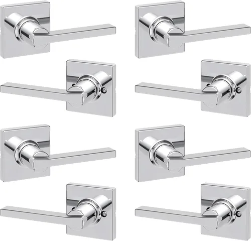 Miniatura 30 de Kwikset Casey - Manija de puerta de paso interior, palanca para puertas de armario y pasillo, manija reversible sin bloqueo, negro mate