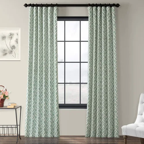 Miniatura 32 de HPD Half Price Drapes Cortinas florales de algodón de lujo con estampado de 84 pulgadas de largo (1 panel), modernas cortinas de oscurecimiento