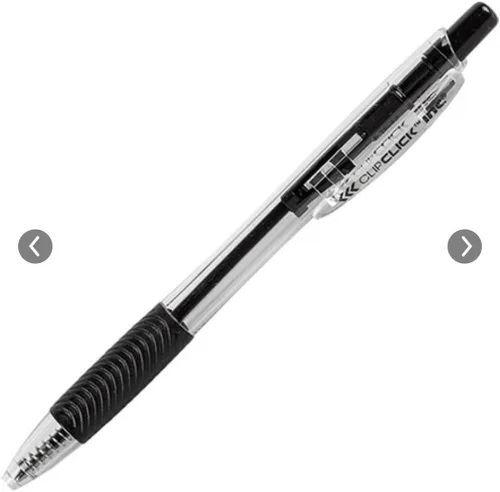 Miniatura 2 de Clip Click Bolígrafos retráctiles, tinta negra, 0.039 in, juego de 8