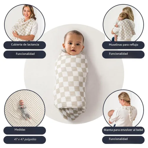 Miniatura 8 de Itzy Ritzy Cobertor Multiusos Boss de Lactancia – Una Cubierta de Lactancia, Manta para Envolver, Cobertura para Asiento de Auto, Tapete para Tiempo