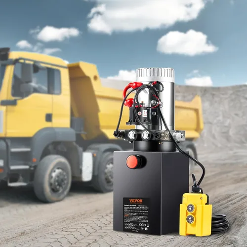 Miniatura 8 de VEVOR Unidad de Potencia Hidráulica de 8 Quart, Bomba de Remolque de Descarga de Doble Efecto, Tasa de Flujo de 0.91 GPM, Presión Máxima de Alivio