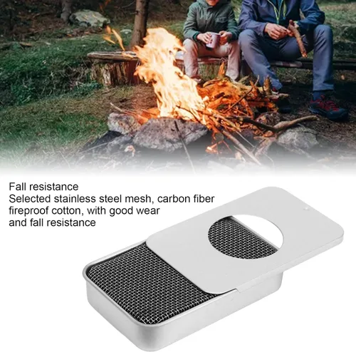 Miniatura 5 de Mini estufa de alcohol, estufa portátil de acero inoxidable al aire libre para mochileros, estufas de combustible de campamento, accesorios