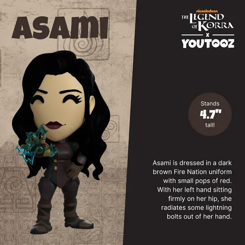 Miniatura 2 de Youtooz Asami Figura de vinilo de 4.7 pulgadas, figura coleccionable de la serie The Legend of Korra, juguete estilizado para fanáticos