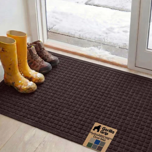 Miniatura 22 de GORILLA GRIP® HydroABSORB - Tapete ultra absorbente para puerta delantera y entrada exterior, atrapa la suciedad y la humedad, tapete de bienvenida