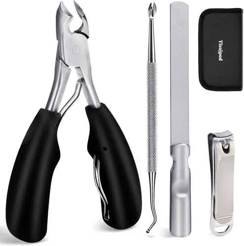 Miniatura 6 de Juego de cortaúñas, cortaúñas para uñas encarnadas y gruesas, cortaúñas para uñas gruesas para personas mayores, hombres y mujeres, cortaúñas