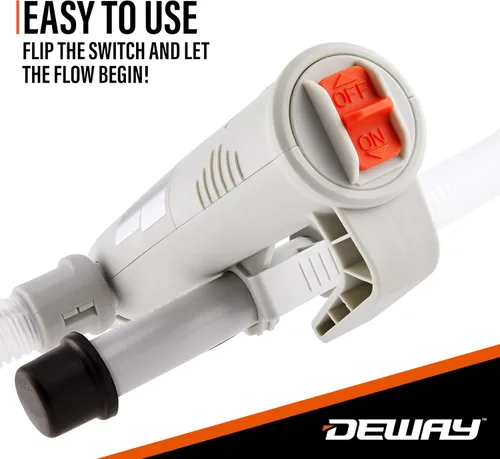 Miniatura 9 de DeWay Bomba de Transferencia de Combustible de Varilla con Batería con Boquilla de Parada Automática, Flujo Rápido de 3.2 GPM y Manguera
