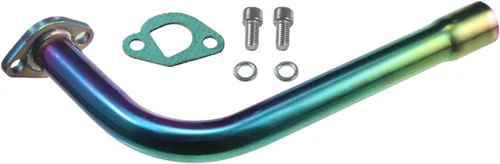 Miniatura 11 de Tubo de escape mejorado con rosca hembra para Predator 212cc 196cc Go Kart y Mini Bike, para Coleman Powersports CT200U, CT200U-EX, BT200X Negro