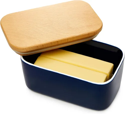 Miniatura 12 de Mantequera Sweese grande con tapa para encimera, mantequera hermética con capacidad para 2 varillas de mantequilla, recipiente de mantequilla