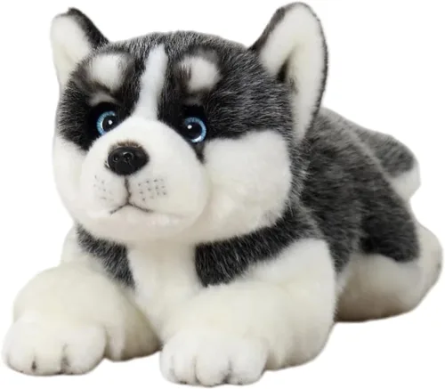 Miniatura 6 de CU-MATE Akita - Juguete de peluche para perro, realista y realista, suave, hecho a mano, para mentir, regalo para niños y niñas