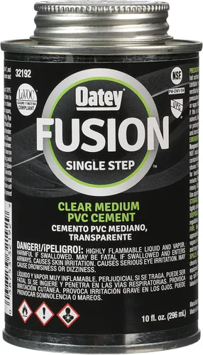 Miniatura 10 de Oatey 321935 Fusion One Step Cemento de cuerpo medio, 4 oz, PVC transparente