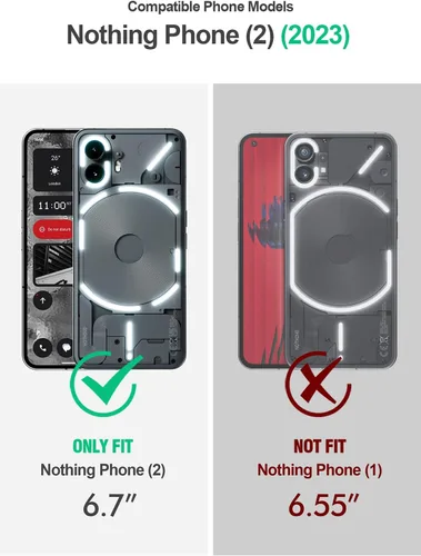 Miniatura 2 de Poetic Guardian - Funda compatible con Nothing Phone 2 de 6.7 pulgadas [prueba de caídas de grado militar de 20 pies], funda híbrida de cuerpo Rosa