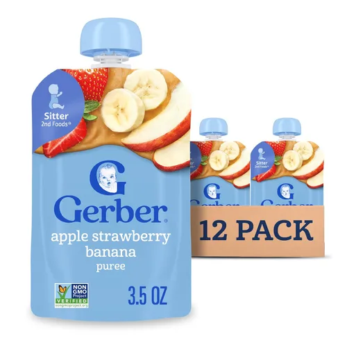 Miniatura 10 de GERBER NATURAL PARA BEBÉ 2nd Foods Manzana Mango Fresa 6(4x3.5oz)