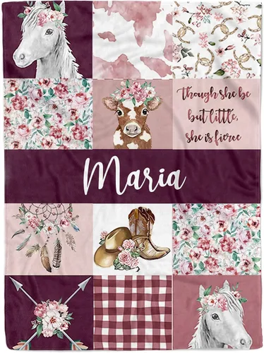 Miniatura 10 de MDPrints - Manta rosa de bautismo para niñas, regalos de bautismo personalizados para niñas, mantas de bebé personalizadas para niñas con nombre