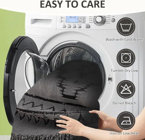 Miniatura 14 de VClife Fundas de sofá bohemio de felpilla para sofá seccional, fundas de sofá suaves y antideslizantes para sofá de 2 cojines, protector de muebles