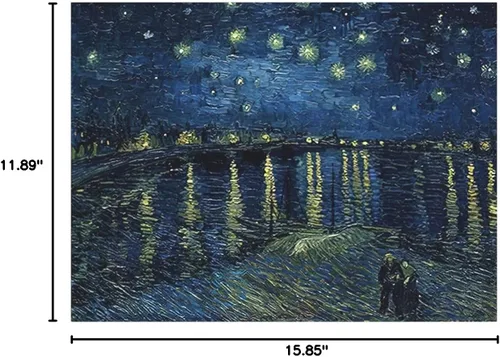 Miniatura 9 de Wieco Art – Noche estrellada sobre el Ródano por Vincent van Gogh pinturas al óleo reproducción, arte moderno Giclee Lienzos lona pared decoración