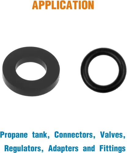 Miniatura 4 de 10 juntas de tanque de propano y 10 juntas tóricas para accesorios de nariz suave P.O.L., sellado a prueba de fugas de gas de goma, apto