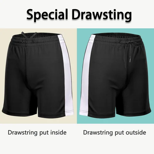 Miniatura 2 de MIVEI Pantalones cortos deportivos de fútbol para niñas pantalones cortos deportivos de baloncesto de secado rápido para gimnasio pantalones cortos