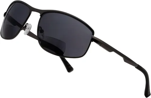 Miniatura 21 de BFOCO Gafas de sol bifocales con bisagras metálicas y sin tornillos para hombre - Sports Bifocal Sunnies (negro brillante) +1.00