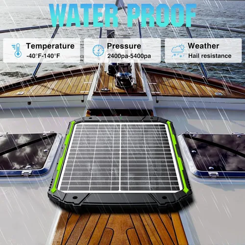 Miniatura 7 de Sun Energise Cargador y mantenedor de batería solar de 20 W y 12 V, controlador de carga MPPT inteligente integrado, impermeable, 20 W, 12 voltios