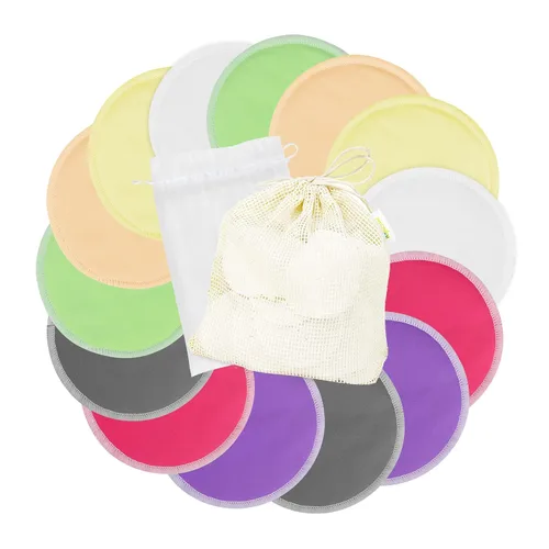 Miniatura 9 de wegreeco Almohadillas de lactancia para el pecho (paquete de 14) + bolsa de lavandería y bolsa de almacenamiento de viaje, 4.7 pulgadas