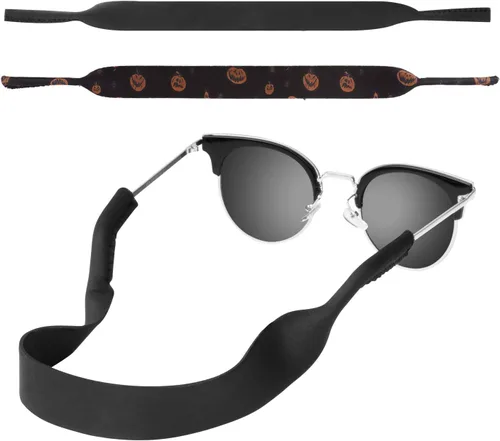 Miniatura 14 de MoKo Retenedor de lentes de neopreno (paquete de 2) de ajuste universal, retenedor de lentes de sol deportivos sin cola, correa de gafas de sol