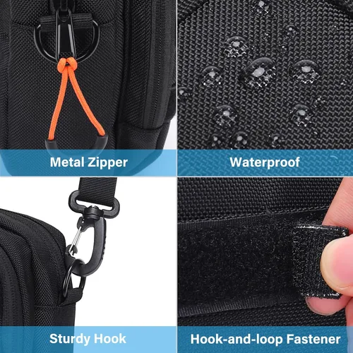 Miniatura 6 de MOSISO Bolsa universal para manillar de motocicleta, para horquilla delantera de motocicleta, bolsa portátil para herramientas de motocicleta, bolsa