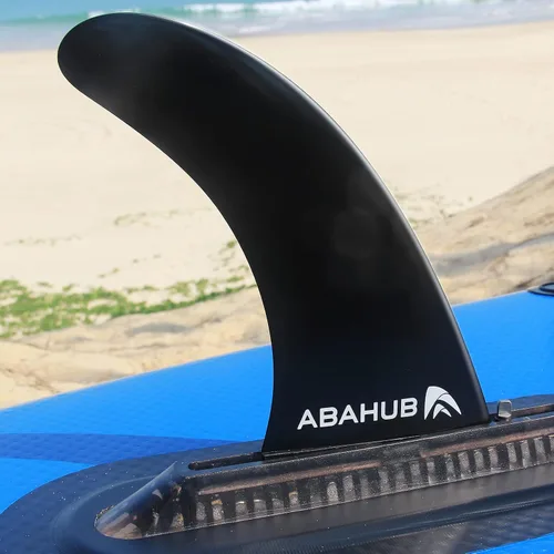 Miniatura 6 de Abahub Aleta central única SUP de 9/10 pulgadas con 1 tornillo de aleta sin herramienta, aletas de repuesto de SUP reforzadas con fibra de vidrio