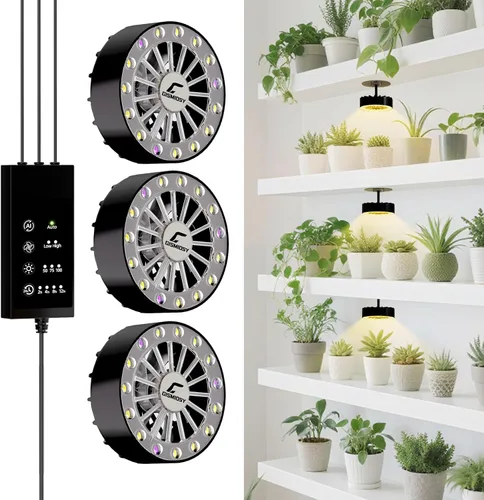 Miniatura 10 de Luz LED de crecimiento de espectro completo con ventilador de enfriamiento integrado, luces de plantas con clip para plantas