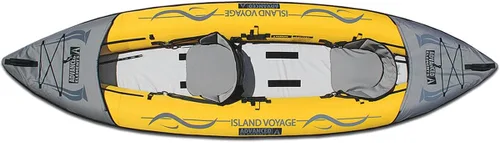 Miniatura 4 de Advanced Elements - Kayak inflable Island Voyage 2 - Kayak convertible recreativo - para 1 o 2 personas - 11 pies - Amarillo