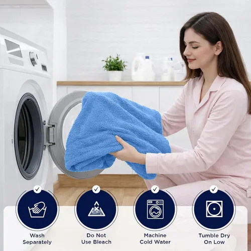 Miniatura 138 de DAN RIVER Paquete de 2 sábanas de baño de 35x70 pulgadas, sábanas de baño jumbo acanaladas para adultos, toallas grandes gruesas y absorbentes