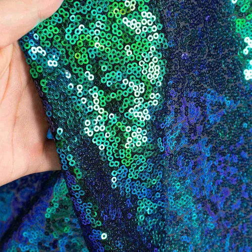 Miniatura 19 de Partisout Tela de lentejuelas por el patio - Tela de 3mm brillante para manualidades DIY, disfraces y decoración de fiesta Material de brillo, 3