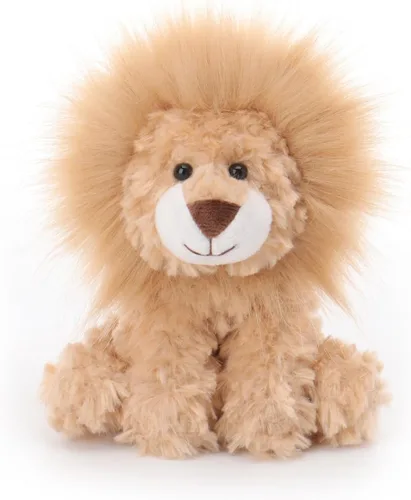 Apricot Lamb León de peluche amarillo de cordero para niños, animales de peluche suaves y lindos para bebé niña y niño, 6.3 pulgadas
