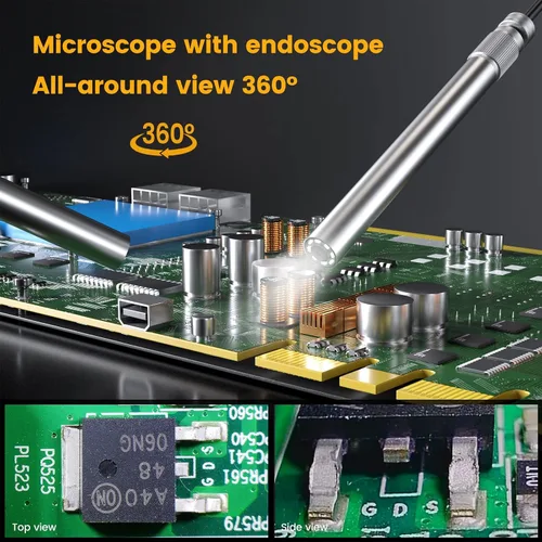 Miniatura 3 de Andonstar AD409-Pro ES - Microscopio digital HDMI de 10.1 pulgadas para adultos con endoscopio, cámara de microscopio de soldadura con soporte