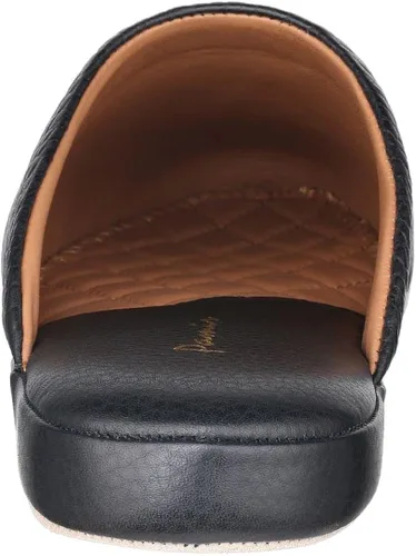 Miniatura 6 de PAMIR Pantuflas de cuero texturizado prémium para hombre con espuma viscoelástica