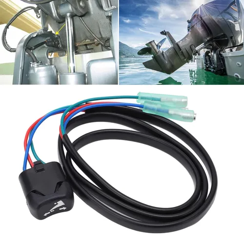 Miniatura 3 de Aramox Interruptor de inclinación de ajuste fuera de borda, 37850 90J00 Interruptor de ajuste e inclinación ABS Reemplazo para caja de control
