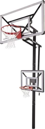 Miniatura 27 de Aro de baloncesto juvenil Silverback Junior de 33" con tecnología de montaje Lock 'n Rock. Se monta en postes redondos y verticales, color negro