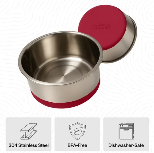 Miniatura 6 de GORILLA GRIP Tazones para perros, acero inoxidable 304 de grado alimenticio, capacidad para 2 tazas cada uno (16 onzas líquidas) para alimentos