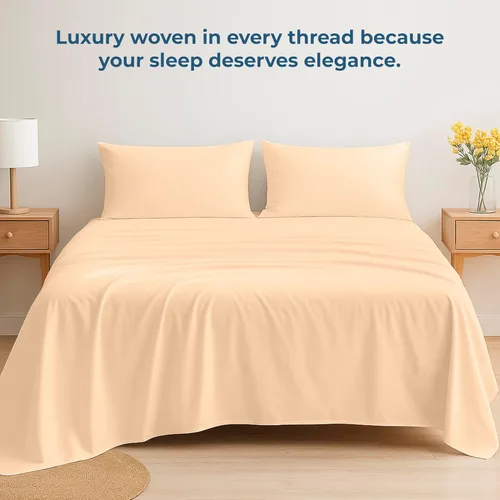 Miniatura 15 de Royale Linens Sábana encimera de tamaño individual XL 100% Algodón Orgánico – Super suave – Sábanas superiores de percal – Sábana encimera