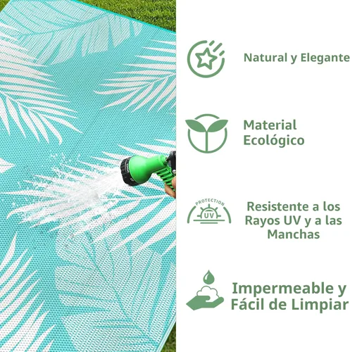 Miniatura 6 de GENIMO - Tapete reversible e impermeable para patios y exteriores, oferta, paja de plástico, para áreas grandes, campamentos, RV, pícnics, terrazas