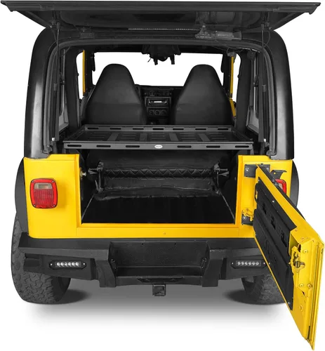 Miniatura 2 de Hooke Road TJ Bandeja de almacenamiento interior de rejilla de carga para maletas del portaequipajes del maletero trasero para Jeep Wrangler TJ