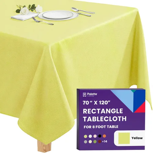 Miniatura 123 de Gee Di Moda - Mantel rectangular de 60 x 84 pulgadas – Mantel rectangular de poliéster lavable para mesa de 5 pies