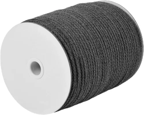 Miniatura 13 de CAQUBO Cuerda de Macramé de Algodón Trenzado de 4 mm, 157 Metros, Color Blanco, Hilo de Macramé para Manualidades, Cuerda de Macramé Suave, Cordón