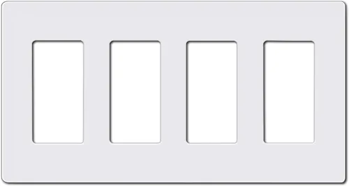 Miniatura 22 de CML - Placa de pared decorativa sin tornillos de 3 segmentos, paquete de 2 cubiertas para interruptores de luz, cubierta de receptáculo de toma
