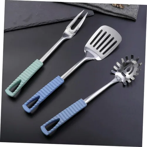 Miniatura 8 de Utensilios de cocina de acero inoxidable Set de utensilios de cocina con fácil almacenamiento colgante Color aleatorio