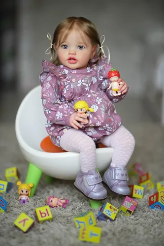 Miniatura 7 de Muñecas reborn de bebé suaves Angelbaby, muñecas realistas para niñas de 24 pulgadas, recién nacidas de silicona, muñecas que parecen reales
