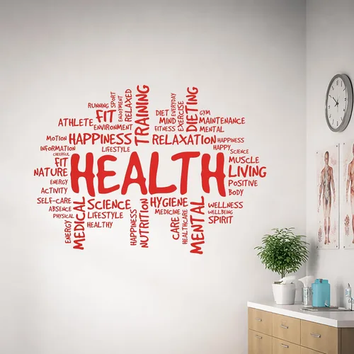 Miniatura 7 de Vinilo adhesivo para pared, diseño de nube, sala médica, relajación, spa, decoración grande (ig6159) (XL 45 x 62 pulgadas, negro mate)