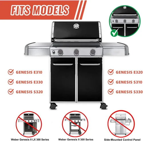 Miniatura 3 de Piezas de repuesto para parrilla Weber Genesis 300 Series E310 E320 E330 S310 S320 S330 E-310 E-320 S-310 S-320 E/S-330 EP/CEP-310 EP/CEP-320